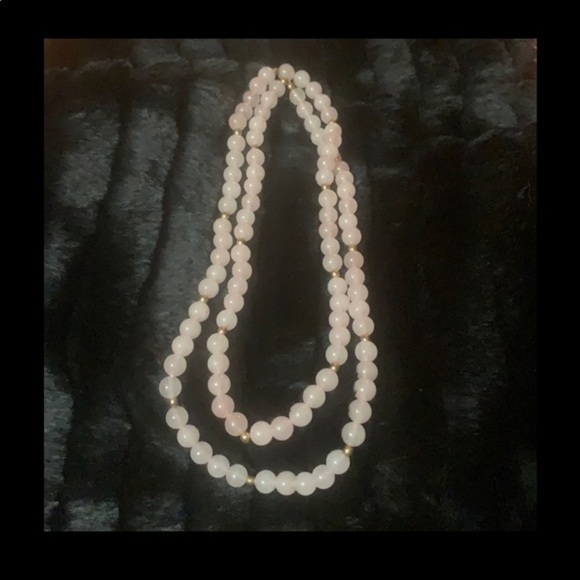 GENUINE ROSE QUARTZ NECKLACE - Picture 6 of 6